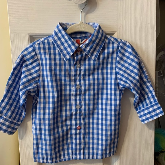 English Laundry 12 mos blue and white check shirt - Picture 1 of 4